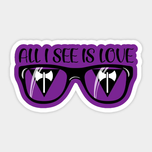 Lesbian Pride Sunglasses - Love Sticker by Blood Moon Design